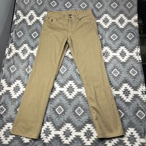 Polo Ralph Lauren Straight Khaki Pants Mens 34/34 Tan Cotton Dungarees RN41381